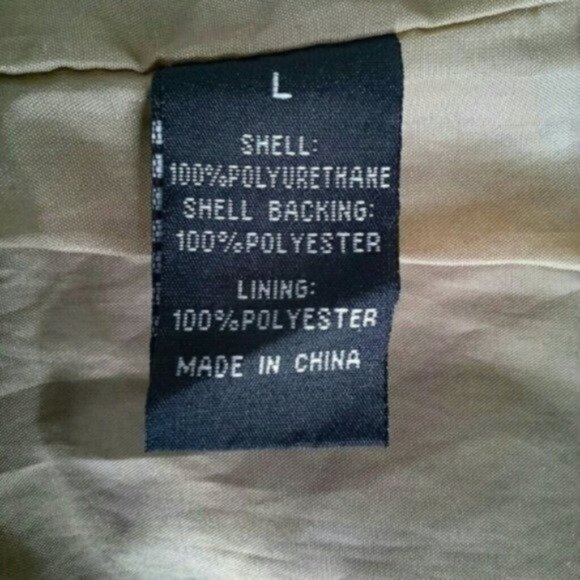 Baccini Metallic Bronze Faux Leather Jacket Size Large - Picture 5 of 6